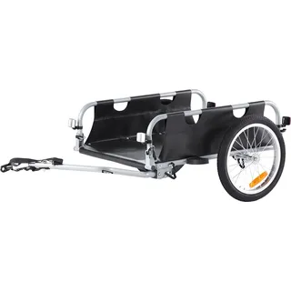 Fahrradanhänger, 45 kg Tragkraft, Transportanhänger, faltbar und verstaubar, Schnellverschluss mit Universalkupplung, 41 cm Räder, sichere Reflektoren, passend für 558,8-711,2 mm Fahrradräder