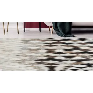 calo-deluxe Fellteppich "Dakota 900" rechteckig 8 mm Höhe echtes Rinderfell, Wohnzimmer, grau