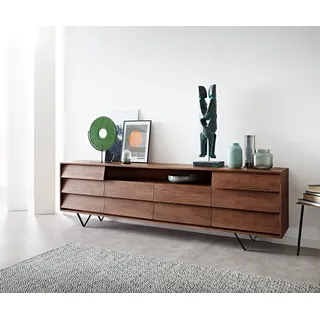 DeLife Eloi 240 x 40 cm Akazie Braun / Schwarz