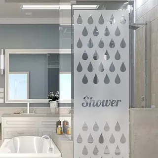 Ambiance Sticker Sichtschutzfolie für Fenster – Selbstklebende Sichtschutzaufkleber für Glas und Duschtür | Dusche - H120 x L35 cm