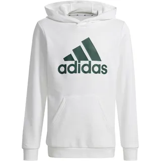 adidas Kinder Kapuzenpullover Big Logo Essentials Cotton Hoodie IV7325 128 - White/Collegiate Green - 128