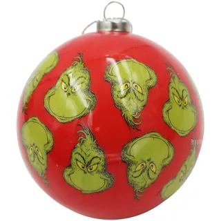 PMS International Grinch Weihnachtskugel Baum Deko 9cm Hängeornament Rot