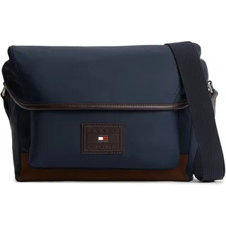 Tommy Hilfiger TH Heritage Satchel Umhängetasche Leder Dark Blue