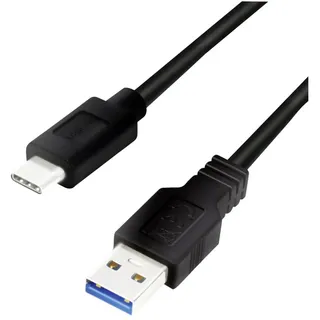 Logilink USB-A auf USB-C 0,5 m Schwarz