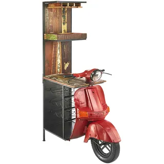 Locker "Regal SCOOTER ROSSO im Vintagestil", rot,