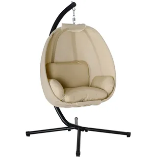 Hängesessel oval Khaki 1-Sitzer mit Gestell