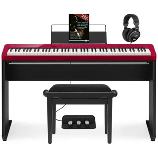 Casio PX-S1100 RD Privia Digitalpiano Rot Home Set