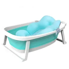 Babify Lagoon faltbare Badewanne für Babys mit Kissen Kompakt zusammenklappbar – Kissen im Lieferumfang enthalten