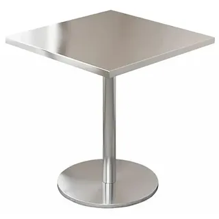 Gastronomiemöbel Bar Cafe Edelstahl Gastronomietisch Kleiner Rundtisch Esstisch Bistrotisch 60x60x75cmBXG-HF60