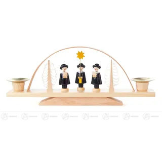 Schwibbogen mit Kurrende, für Kerzen d=14mm BxHxT 23,5 cmx9,5 cmx4 cm NEU