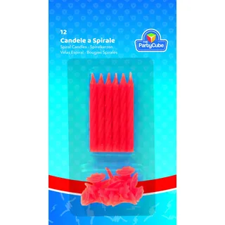 PartyCube, Rot Set 12 Teelichter mit Halter 24144
