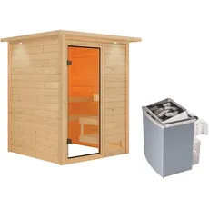 Bild Sauna Sandra 9 kW Ofen integr. Strg., LED-Dachkranz