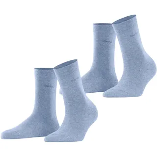 Esprit Socken "Basic Easy" 2 Paar, 2 Paar tlg. ohne einschneidendes Bündchen, Basic-Socke, Uni-Strümpfe atmungsaktiv, jeans