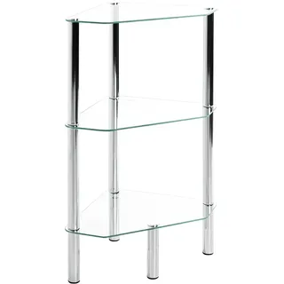 Haku-Möbel Eckregal 46 x 32 x 77 cm Silber