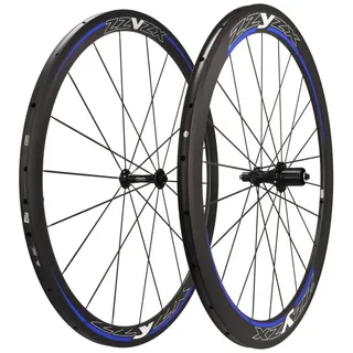 ZZYZX Carbon Laufradsatz Tubular 28" | Felgenbremsen | Shimano HG Freilauf | Schwarz Blau