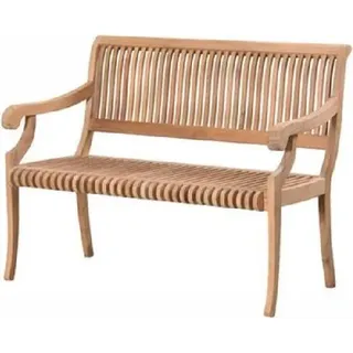 Gartenbank Cremona Teak Massivholz 120 cm - Braun