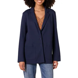 Amazon Essentials Damen Weicher Ponte-Blazer mit lockerer Passform, Marineblau, 3XL Große Größen