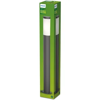 Philips Wegeleuchte Edelstahl 80,0 cm inkl. E27 LED-Lampe grau