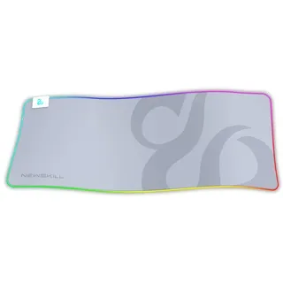 NEWSKILL Nemesis V2 Ivory, XL-Gaming-Mauspad, RGB-Hintergrundbeleuchtung, 7-Farben-Spektrum, 3 Lichteffekte, Naturkautschuk-Basis, weiß