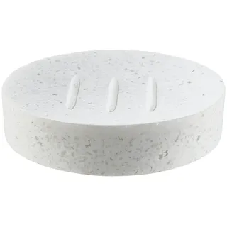 Butlers Seifenschale Samos , Weiß , Stein , 11x2.5x11 cm , Badaccessoires, Seifenschalen