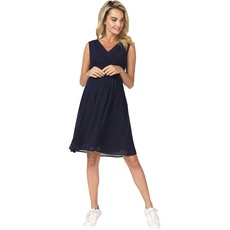 Noppies Damen Dress Woven Liane Kleid, Blau (Dark Blue 46), 34 (Herstellergröße: XS)