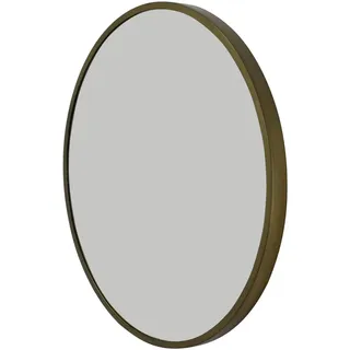 Loft42 Wandspiegel Rund Messing , Messingfarben , Metall , 60x60x4 cm , Spiegel, Wandspiegel