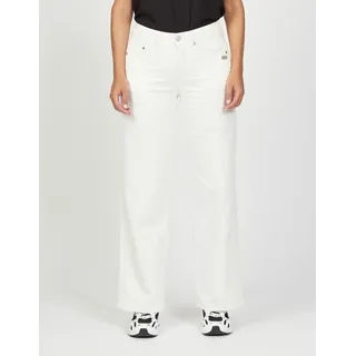 GANG Weite Jeans »94CARLOTTA« weiter Fit im bodenlangen Palazzo-Style, weiß