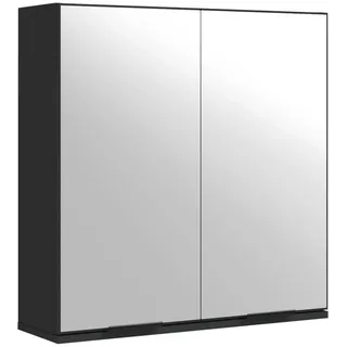 vidaXL Spiegelschrank 38,4 cm schwarz