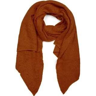 styleBREAKER XXL-Schal "Asymmetrischer unifarbener Web Schal" 1 Stk., cognac