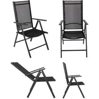 VCM Mid.you Gartenstuhl 56 x 65 x 105 cm anthrazit 4 St.