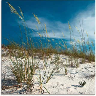 Artland Glasbild »Sanddüne und Gräser«, Strand, (1 St.), in verschiedenen Größen, blau