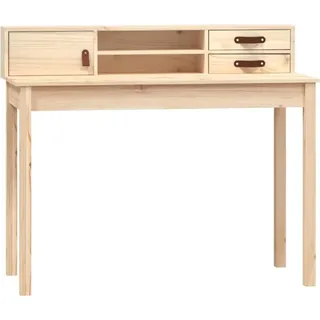 vidaXL Schreibtisch 110 x 50 x 93 cm Massivholz Kiefer - Braun