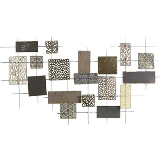 Beliani Wanddekoration Metall gold Astatine , Goldfarben , Mode , Freiform , 90x50x3 cm , Bilder & Rahmen, Bilder, Dekopaneele