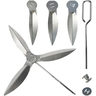 YWNYT 2 Set 18-1/2 Zoll One-Touch Reinigungssystem Kit for Weber Kugelgrill 47 cm Ersatzteile Kompatibel mit Weber 90992 3618 7443 307443 307408 90719 für Holzkohlegrill/Kugelgrill Ersatzteile 7444