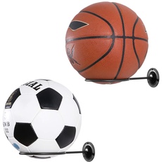 CLISPEED Wandhalterung Ball Halter Ballhalterung für Basketbälle Fußball Football Volleyball (Schwarz, 2 STÜCKE)