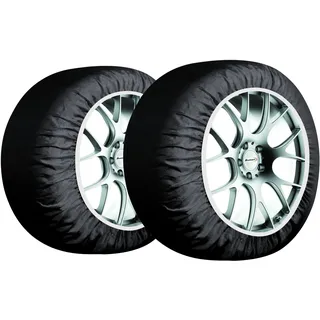 Bottari Calze da Neve Omologate Italia Arctic Socks, 2 Calze, Taglia L, Nero, Catene da Neve Tessili per R14 - R20 (Misure per Pneumatici Dettagliate all'Interno)