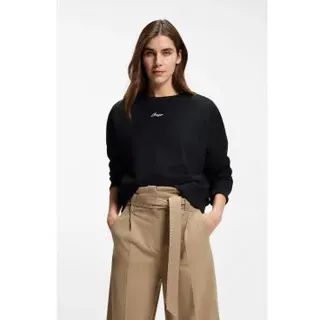 BOSS für Damen. 50554711 Sweatshirt Ever schwarz (L), Lässig, Baumwolle