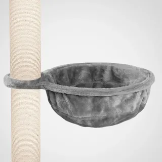 HAPPYPET Katzenhängematte für Kratzbaum Ø40 cm – XL Katzenmulde Ersatzteil – Stabile Liegemulde mit Metallrahmen – Katzenbett Kratzbaum – bis 15 kg - Grau