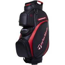 TaylorMade Golf Deluxe Cart Bag 2023, Black / Red, Einheitsgröße
