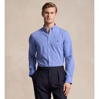 Polo Ralph Lauren für Herren. 710928254003 Schmal geschnittenes, elastisches Fil-à-fil Hemd blau (XXL), Lässig, Party, Baumwolle, Klassisch,