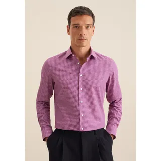 seidensticker Businesshemd »Shaped«, Shaped Langarm Kentkragen Druck, lila