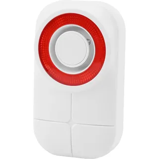 Olympia 6109 Drahtlose Sirene Draußen 868,5 MHz 105 dB IP54 Rot/Weiß