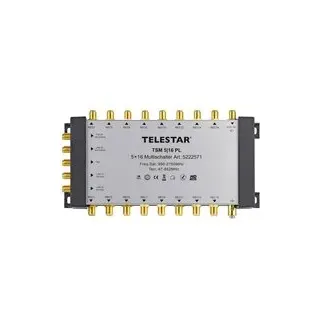 Telestar TSM 5/16 Premium Line SAT Multischalter Eingänge (Multischalter): 5 (4 SAT/1 terrestrisch)