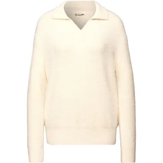 STREET ONE Federgarn Pullover in Creme - 38
