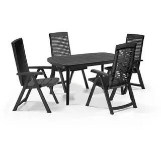 SHAF Milano 5-tlg. Outdoor-Essgruppe, Anthrazit