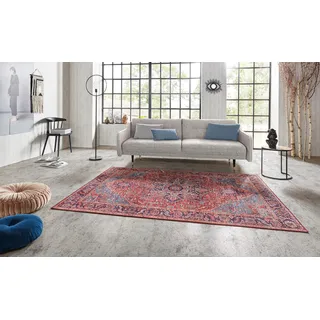 HANSE HOME Teppich HANSE HOME "Amata" Gr. 2, rot, B:80cm H:5mm L:150cm, Polyester, Teppiche, Teppich, Orientalisch, Läufer, Vintage, Wohnzimmer, Schlafzimmer, Esszimmer