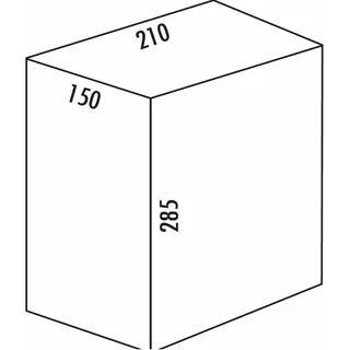 Naber Ersatzeimer, alu grau (8 Liter).  - Mülleimer - Weiß