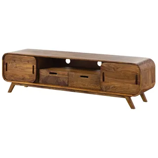 MASSIVMOEBEL24.DE TV-Board Sheesham 173x40x48 hellbraun lackiert MAILAND #126 - Hellbraun