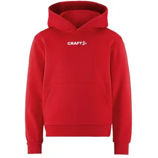 Craft Kinder Kapuzenpullover COMM 2.0 LOGO HOODIE JR 1915346-430000 134-140 - Bright Red - 134-140