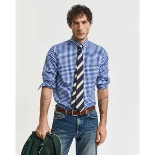 GANT Langarmhemd kariert College Blue S